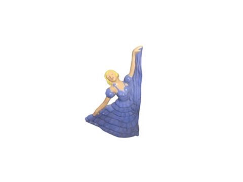 Background removed and centered dancer figurine
